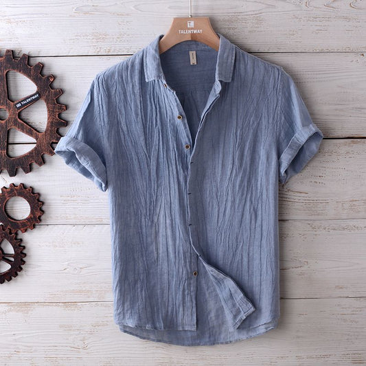 Men's Retro Linen Shirt