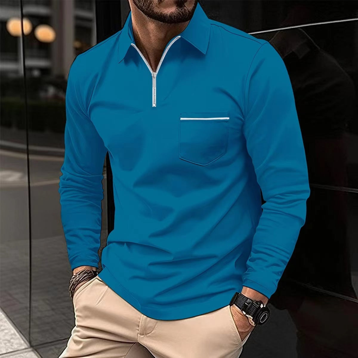 Men's Quarter Zip Polo