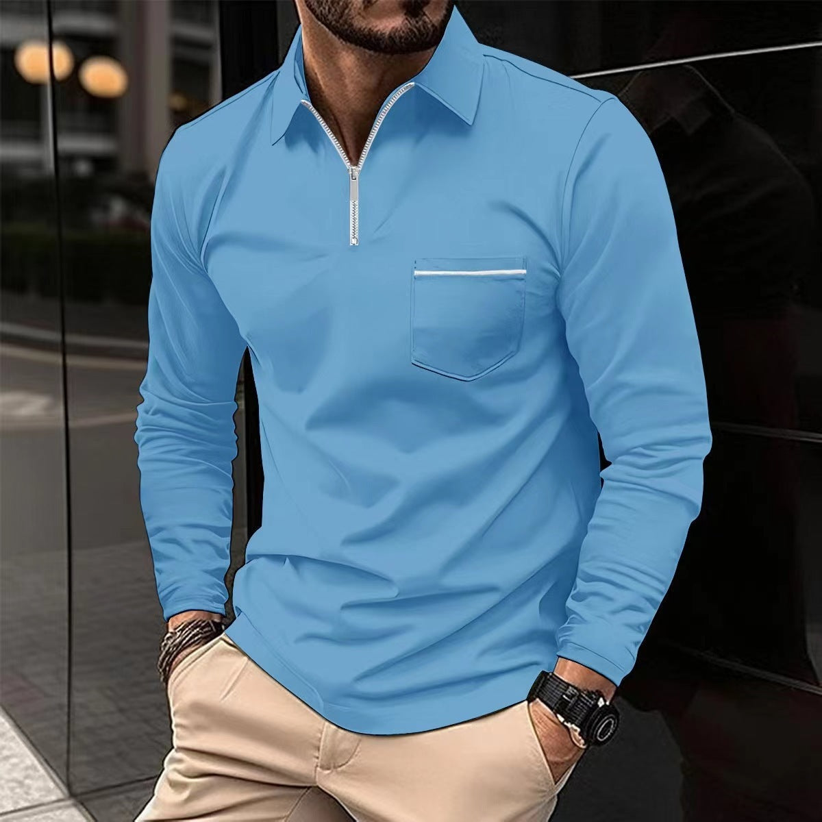 Men's Quarter Zip Polo