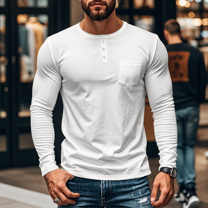 Long-Sleeved Fitted Shirt